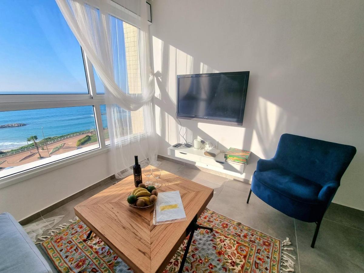 Beautiful 2-Bedroom Sea-View Apartment Netanya Extérieur photo